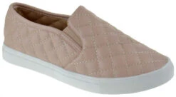 Forever Design 34 Women's Quilted Slip On Sneakers -Bamboo Store Design34Pink 1