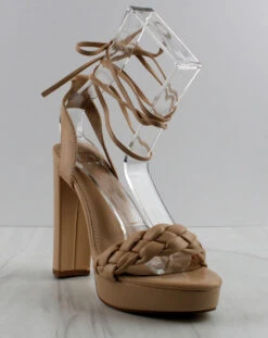 Donna Women's Strappy Chunky High Heels -Bamboo Store Donna 2