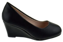 Doris 23k Girl's Wedge Ballet Flat -Bamboo Store Doris23kBlackPU 2