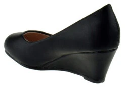 Doris 23k Girl's Wedge Ballet Flat -Bamboo Store Doris23kBlackPU 3