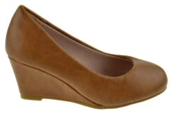 Doris 23k Girl's Wedge Ballet Flat -Bamboo Store Doris23kTanPU 2