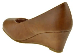 Doris 23k Girl's Wedge Ballet Flat -Bamboo Store Doris23kTanPU 3