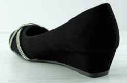 Emory 3 Women's Rhinestone Round Toe Kitten Wedge Dress Heels -Bamboo Store EMory3 1