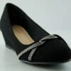 Emory 3 Women's Rhinestone Round Toe Kitten Wedge Dress Heels -Bamboo Store EMory3 2