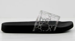 Extra Fly Womens Lucite Strap Rhinestone Embellished Slides 13 Extra Fly Womens Lucite Strap Rhinestone Embellished Slides -Bamboo Store EXTRAFLYBLACK 3