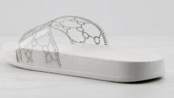 Extra Fly Womens Lucite Strap Rhinestone Embellished Slides 18 Extra Fly Womens Lucite Strap Rhinestone Embellished Slides -Bamboo Store EXTRAFLYWHITE 1