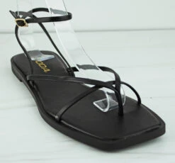 Scoter Womens Thin Strappy Buckled Sandals
