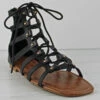 Bamboo Eclipse 09 Women's Lace Up Caged Gladiator Flat Sandals
