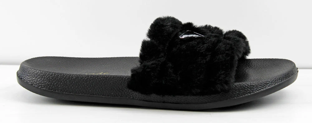 Essential Women's Cross Band Fluffy Slip On Comfort Slippers 4 Essential Women's Cross Band Fluffy Slip On Comfort Slippers - Image 2