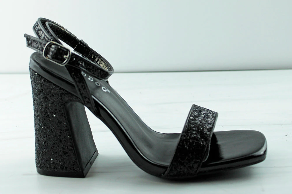 Bamboo Exact 03 Women's Glitter Band Block Heeled Sandals 7 Bamboo Exact 03 Women's Glitter Band Block Heeled Sandals - Image 5