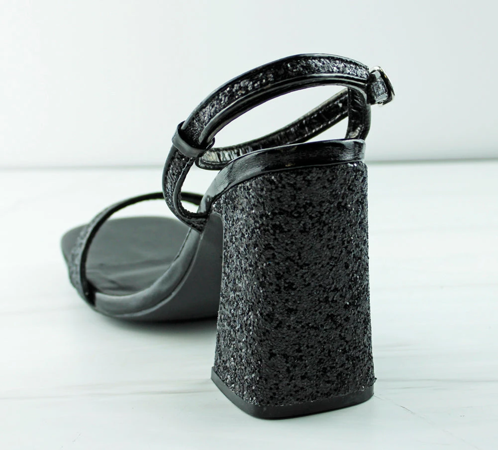 Bamboo Exact 03 Women's Glitter Band Block Heeled Sandals 8 Bamboo Exact 03 Women's Glitter Band Block Heeled Sandals - Image 6