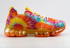 Flow 19K Little Girls Flyknit Lace Up Athletic Sneakers -Bamboo Store FLOW19KORANGETIEDYE 3