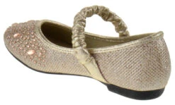 Fu 037 KmLittle Girl's Rhinestone BalletGlitter Flats -Bamboo Store FUChampagne 3