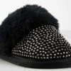 Fallon 33k Girl's Rhinestone Slip On Slippers -Bamboo Store Fallon33kBlk 1