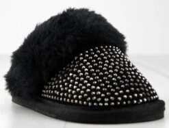 Fallon 33k Girl's Rhinestone Slip On Slippers