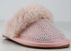 Fallon 33k Girl's Rhinestone Slip On Slippers -Bamboo Store Fallon33kBlush