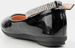 Flexible 50K Little Girl's Rhinestone Patent Ballet Flats -Bamboo Store Flexible 50k BlackPat 2
