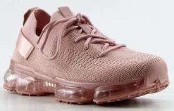 Flow 19B Womens Flyknit Lace Up Athletic Sneakers -Bamboo Store Flow19Pink 3