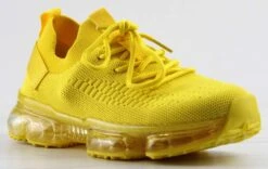 Flow 19B Womens Flyknit Lace Up Athletic Sneakers -Bamboo Store Flow19Yellow 1