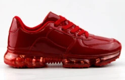 Forever Flow 27 Womens Patent Lace Up Sneakers -Bamboo Store Flow27Pat.red 3