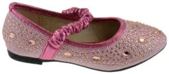 Fu 037 KmLittle Girl's Rhinestone BalletGlitter Flats -Bamboo Store Fu037Pink 2