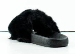 Furry-601 Womens Faux Fur Rhinestone Slides -Bamboo Store Furry601 1