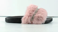 Furry-601 Womens Faux Fur Rhinestone Slides -Bamboo Store Furry601 3