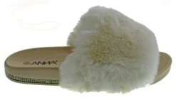Furry Women's Ultra Soft Fluffy Slides -Bamboo Store FurryBeige 2