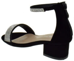 Gallery 45K Little Girls Strappy Rhinestone Dress Heel Sandals 9 Gallery 45K Little Girls Strappy Rhinestone Dress Heel Sandals -Bamboo Store Gallery45kBlack 3