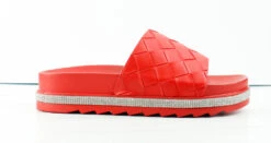 Forever Great 12 Womens Platform Rhinestone Accent Slip On Sandals -Bamboo Store Great12 3