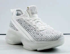 Forever Hana-49 Womens Rhinestone Lace Up Fashion Sneakers -Bamboo Store Hana 49 5