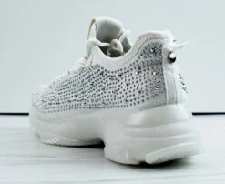 Forever Hana-49 Womens Rhinestone Lace Up Fashion Sneakers -Bamboo Store Hana 49 7