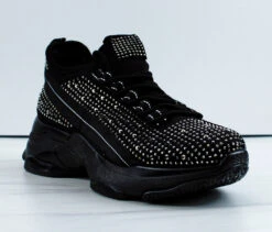 Forever Hana-49 Womens Rhinestone Lace Up Fashion Sneakers -Bamboo Store Hana 49 8