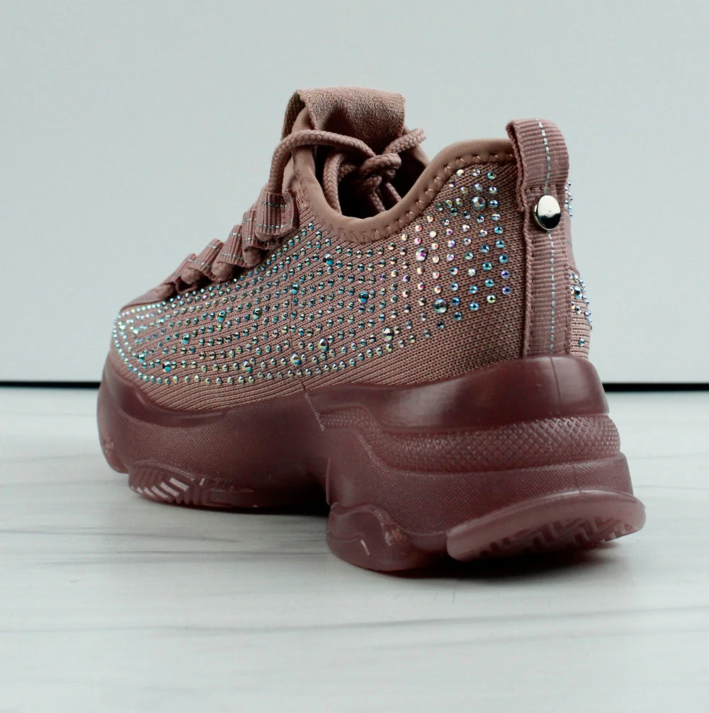 Hana 49k Little Girls Rhinestone Lace Up Fashion Sneakers 8 Hana 49k Little Girls Rhinestone Lace Up Fashion Sneakers - Image 6