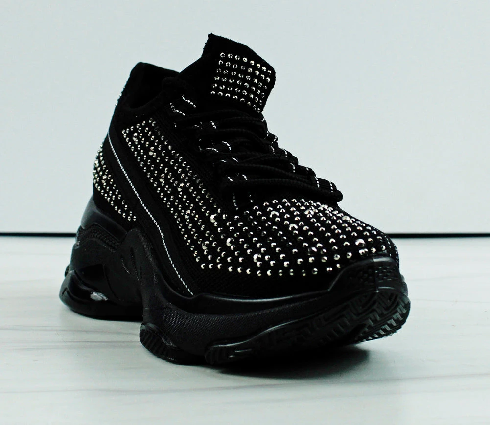 Hana 49k Little Girls Rhinestone Lace Up Fashion Sneakers 9 Hana 49k Little Girls Rhinestone Lace Up Fashion Sneakers - Image 7