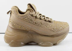 Hana 49k Little Girls Rhinestone Lace Up Fashion Sneakers 28 Hana 49k Little Girls Rhinestone Lace Up Fashion Sneakers -Bamboo Store Hana49kbeige 2