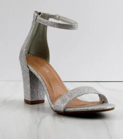 Hannah-1 Women's Ankle Chunky Heeled Sandals Nude/Pat 7.5 -Bamboo Store Hannah 1 5