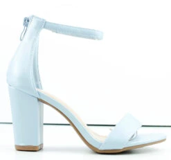 Hannah-1 Women's Ankle Chunky Heeled Sandals Nude/Pat 7.5 -Bamboo Store Hannah1 1