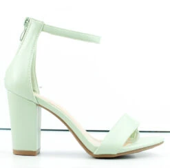 Hannah-1 Women's Ankle Chunky Heeled Sandals Nude/Pat 7.5 -Bamboo Store Hannah1 4