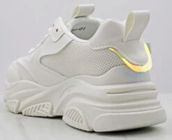 Harlin 01 Womens Detailed Lace Up Sneakers -Bamboo Store Harlin White 2