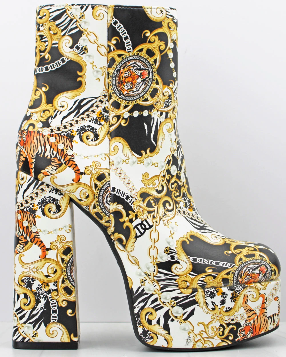 Bamboo Harmony 01 Women's Platform Chunky High Heeled Booties 4 Bamboo Harmony 01 Women's Platform Chunky High Heeled Booties - Image 2