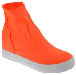 Hidden 07 Women's Knit Sneaker -Bamboo Store Hidden07NeonOrange 1