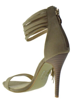 HILDA 75 Womens Fringe Open Toe High Heel Platform -Bamboo Store Hilda75Beige 3