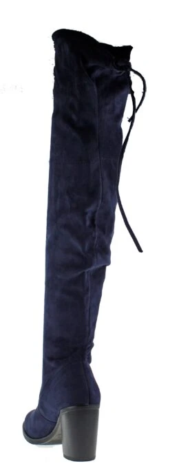 Hugo 39 Women's Thigh High Drawstring High Heel Boots -Bamboo Store Hugo39Navy 3