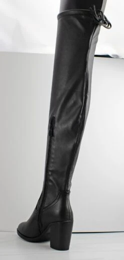 Forever Hugo 49Women's Thigh High Drawstring High Heel Boots -Bamboo Store Hugo49Black3