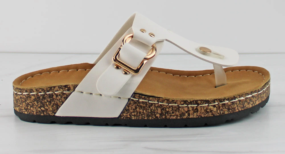 Grove 29 Women's Cork Sole Thong Slip On Sandals 4 Grove 29 Women's Cork Sole Thong Slip On Sandals - Image 2