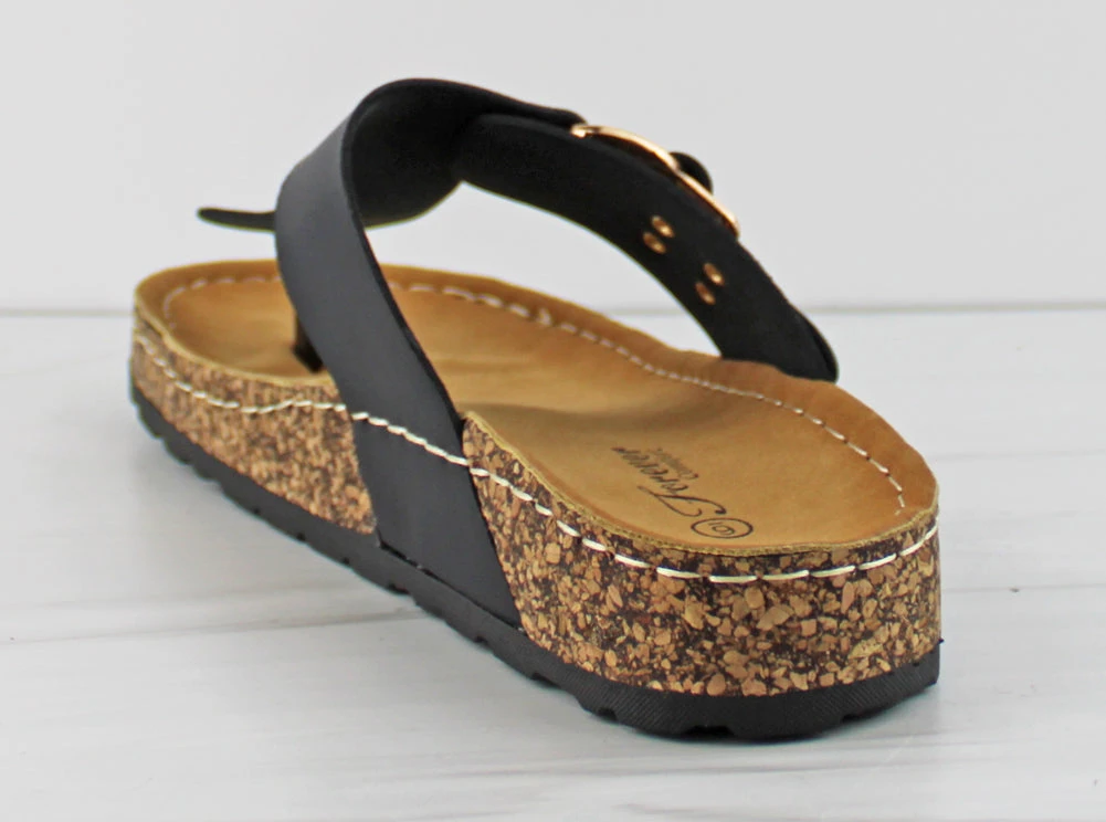 Grove 29 Women's Cork Sole Thong Slip On Sandals 8 Grove 29 Women's Cork Sole Thong Slip On Sandals - Image 6