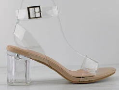 Forever Notary 30 Womens Single Band Clear Low Heel -Bamboo Store IMG 1238