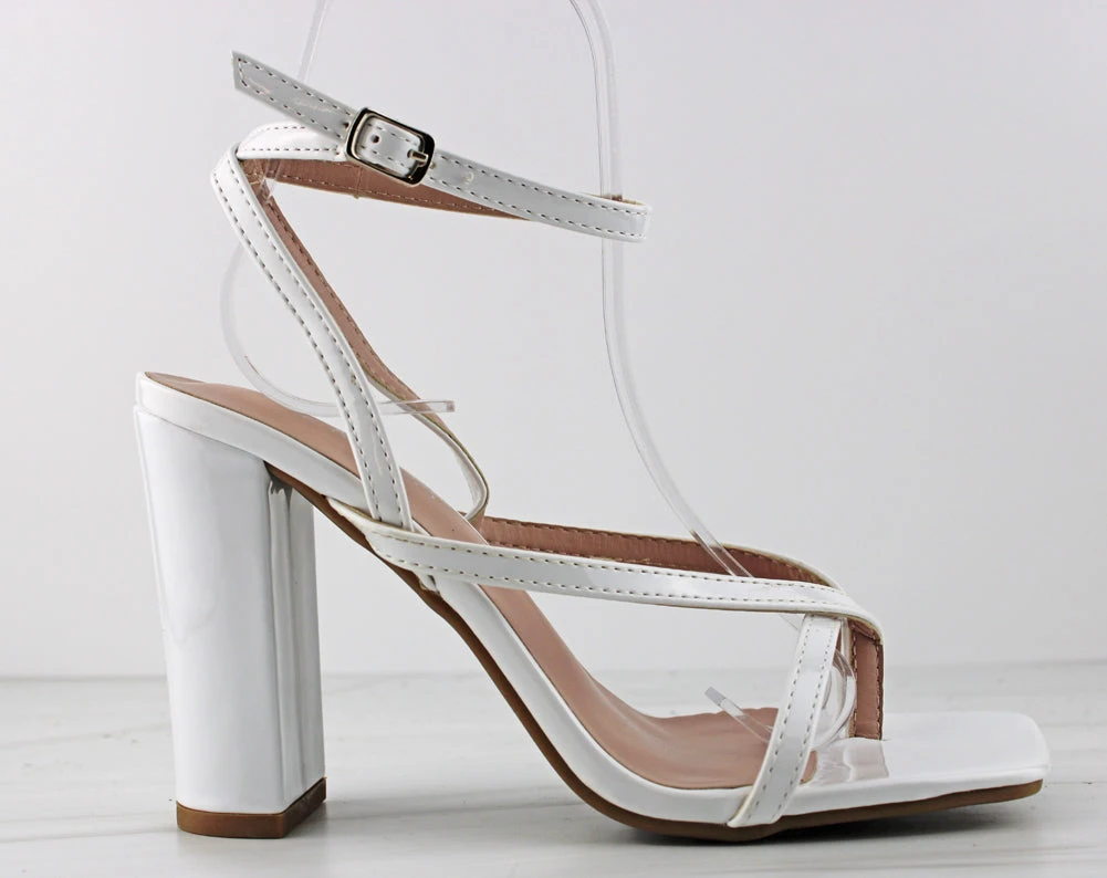 Nile 1 Women's High Block Heel Square Toe Dress Sandals 7 Nile 1 Women's High Block Heel Square Toe Dress Sandals - Image 5