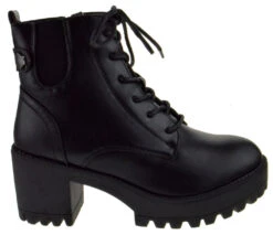 Image 16 Women's Platform Lace Up Boots 9 Image 16 Women's Platform Lace Up Boots -Bamboo Store Image16Black 2